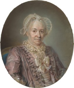 藤色のシルクのドレスを着た老婦人 作： Claude Bornet